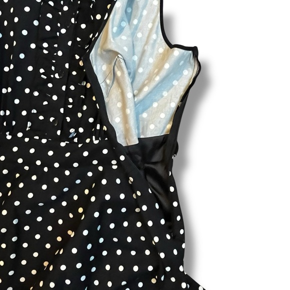 City Chic Nellie Shirt Dress Black White Polka Dot NO BELT Size 16 NWT - Picture 6 of 10